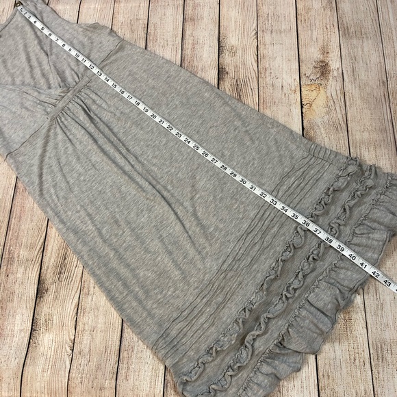 J Crew Midi Grey Ruffle Hem Dress - Picture 10 of 11